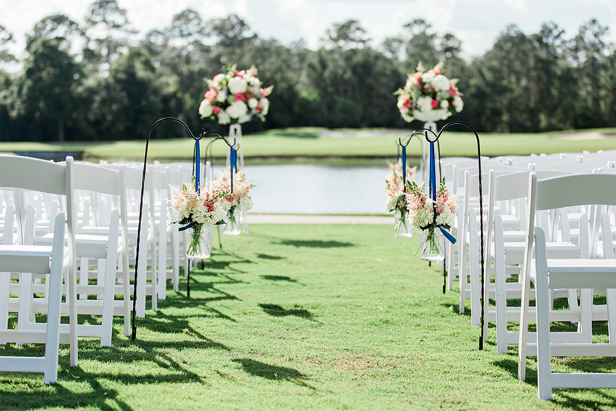 wedding ceremony in st.johns colf&country club