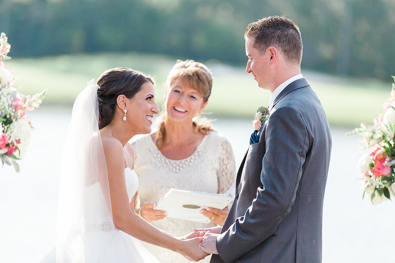 bride and groom said "i do"