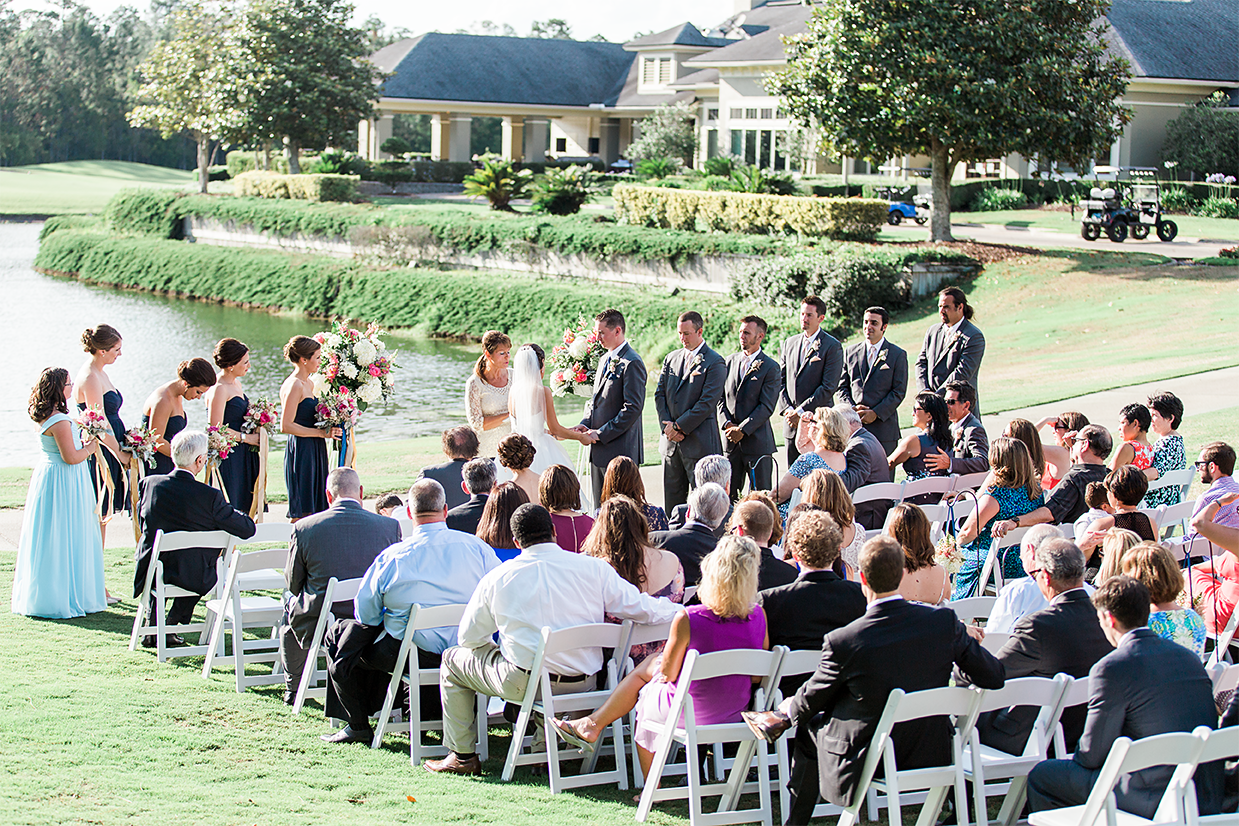 overlooking the wedding venue in st.johns golf&country club