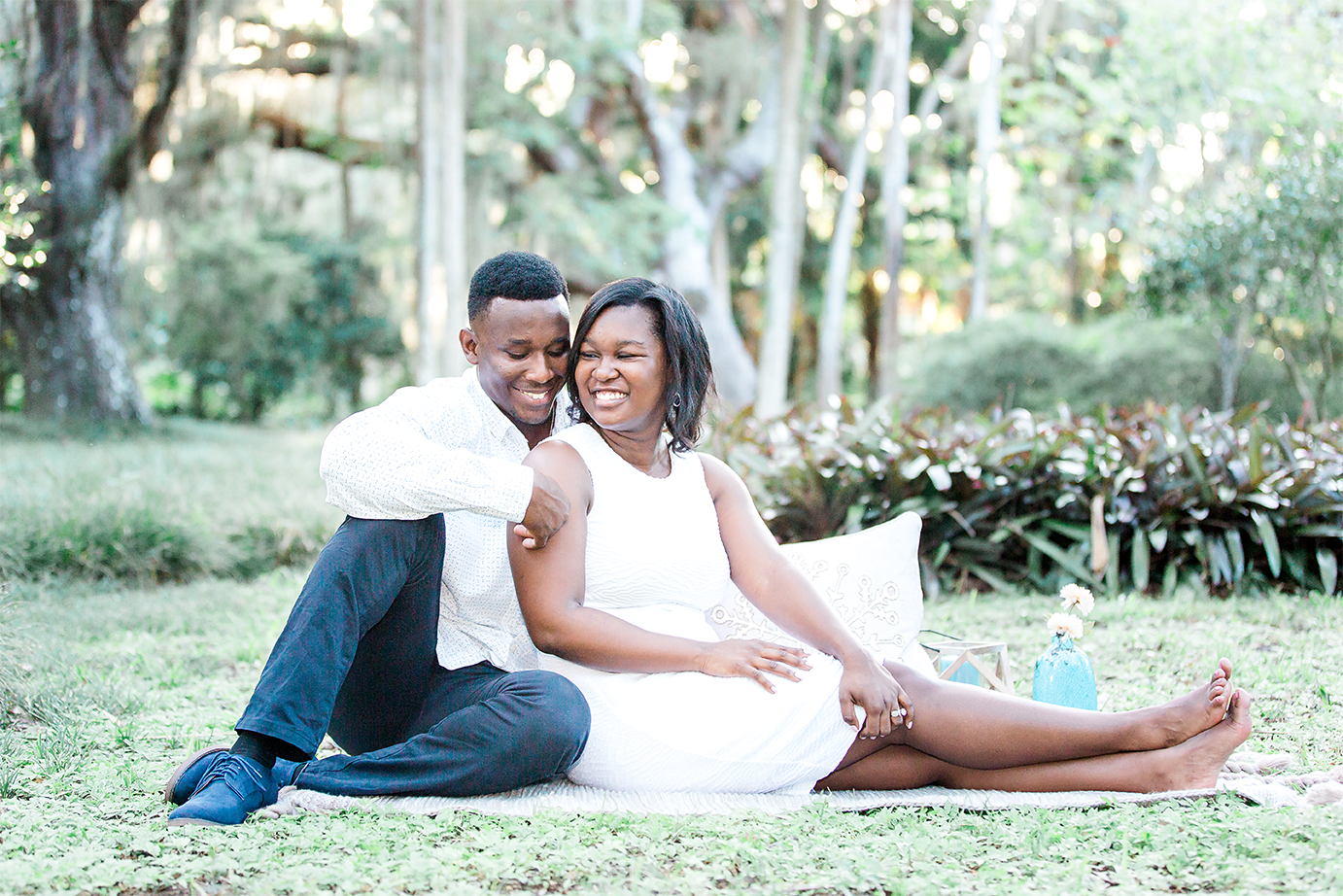 engagement photoshoot in washington oaks gardens, st.augustine, fl