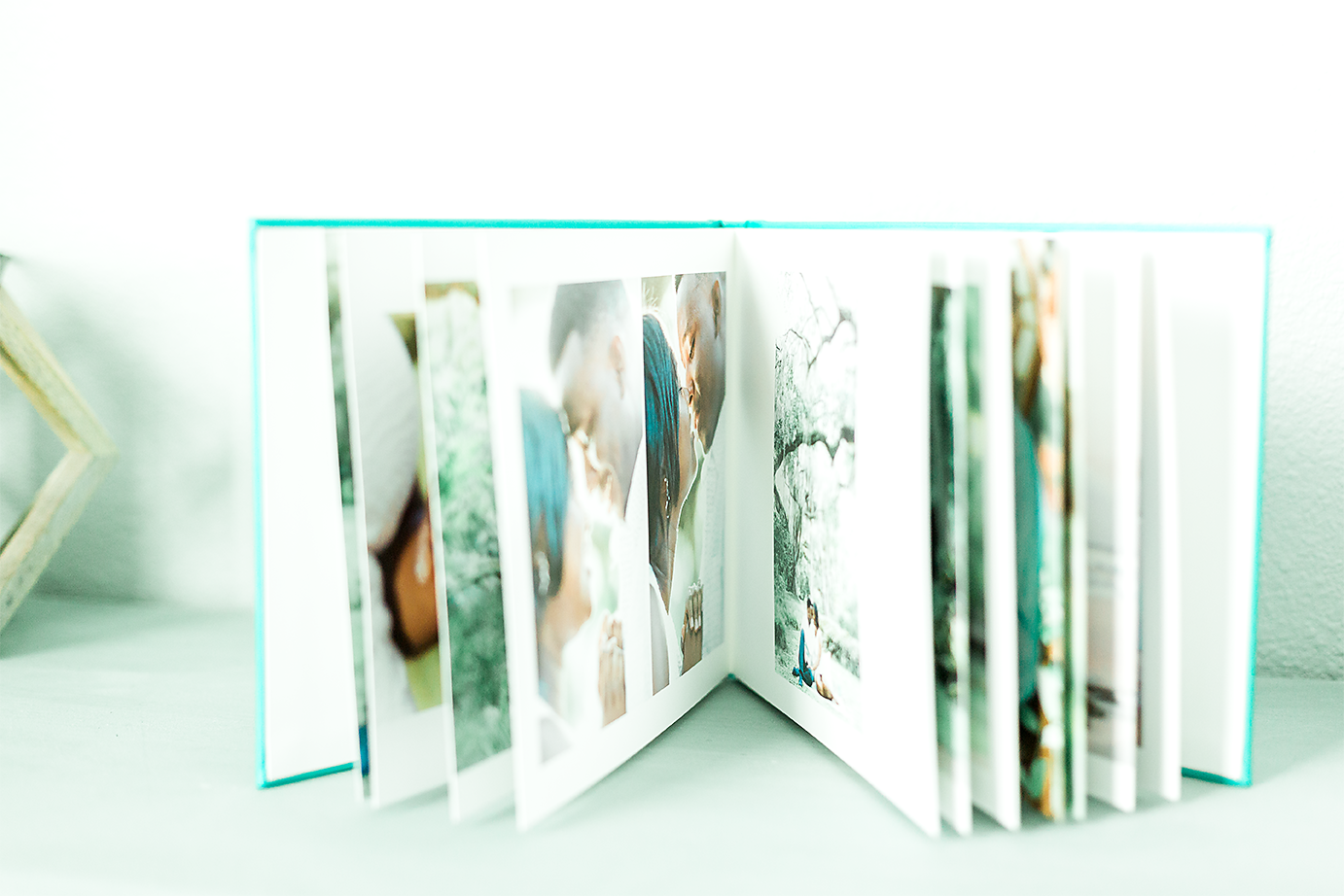Engagement album sample. Fine art engagement and wedding albums