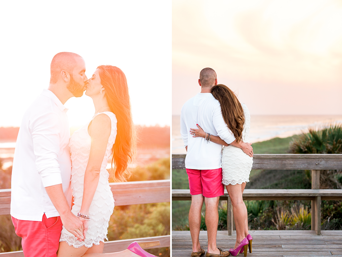 Sunset proposal at the beach