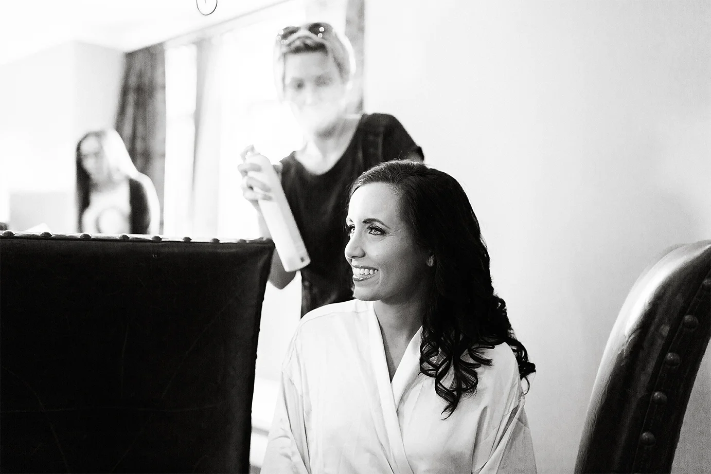 bridal hair done in casa monica