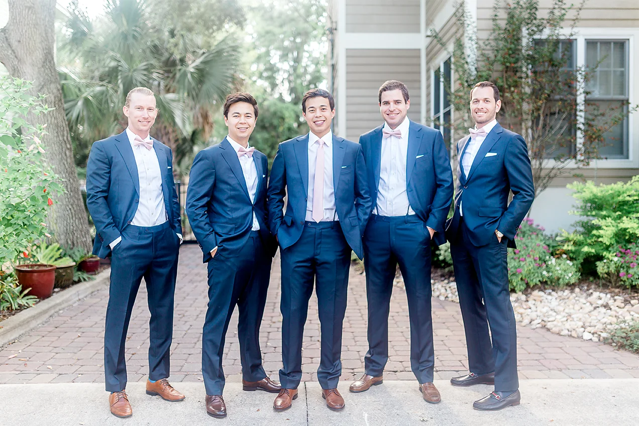Groom and groomsmen in St.Augustine