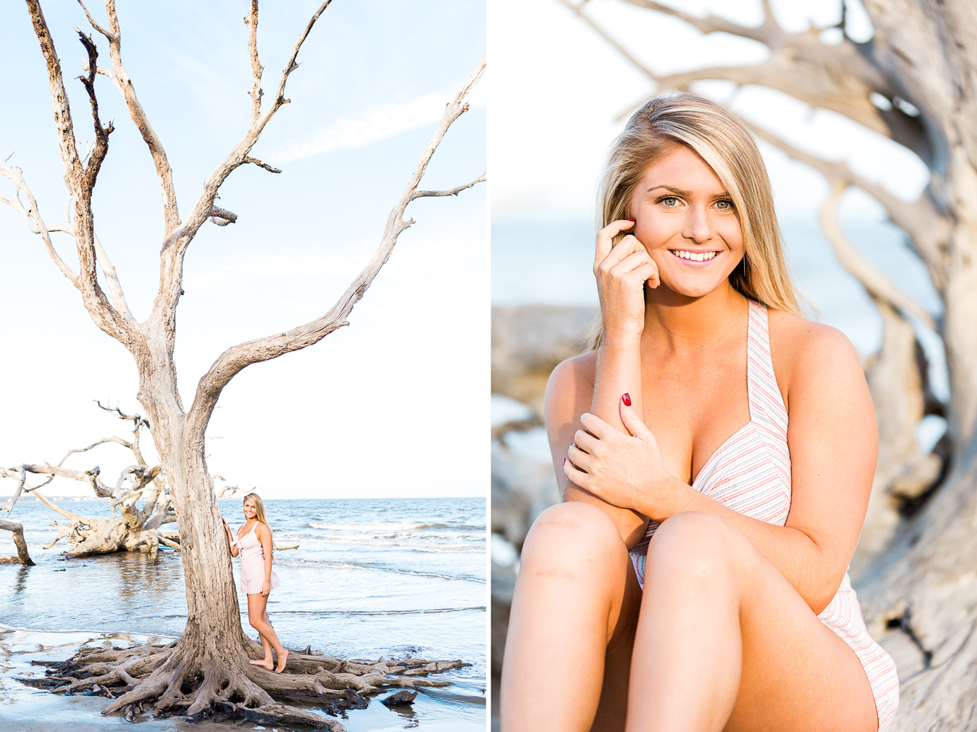 Jeykll Island and Driftwood Beach high school senior photoshoot