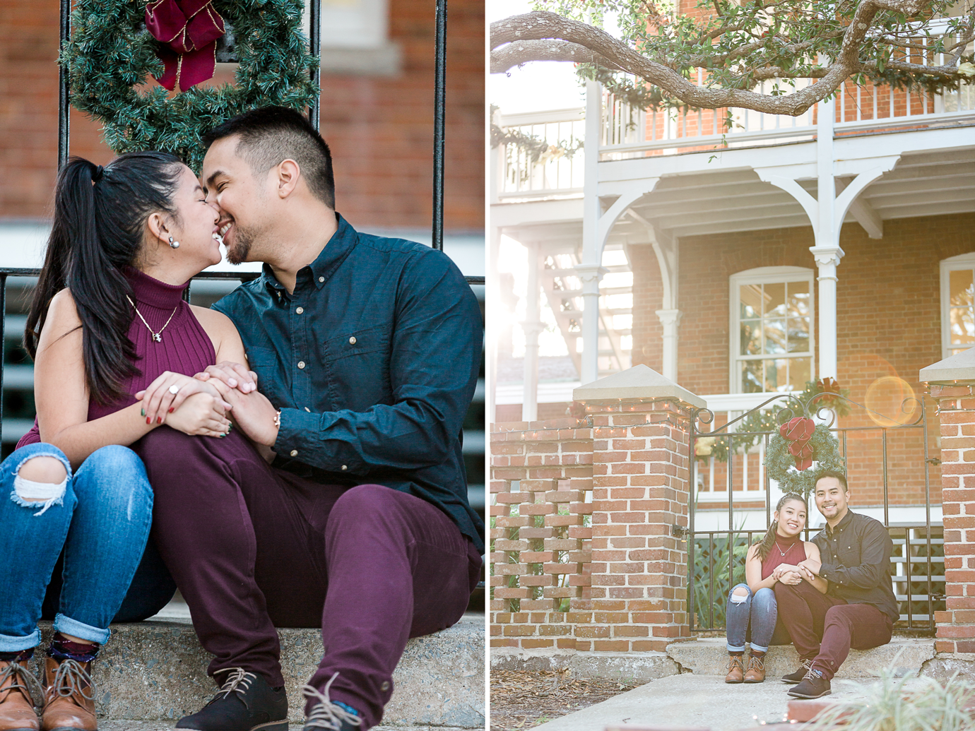 Surprise proposal in the lighthouse in St.Augustine