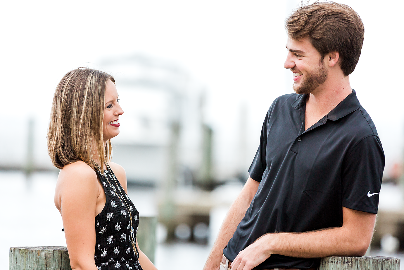 engagement photoshoot in the yacht club