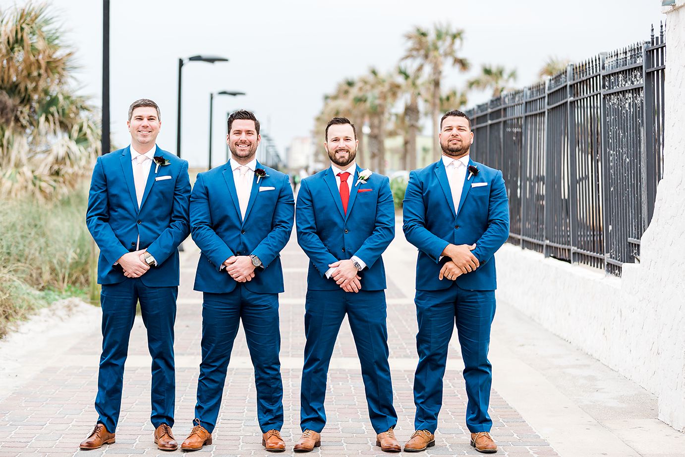 groomsmen in jacksonville beach wedding