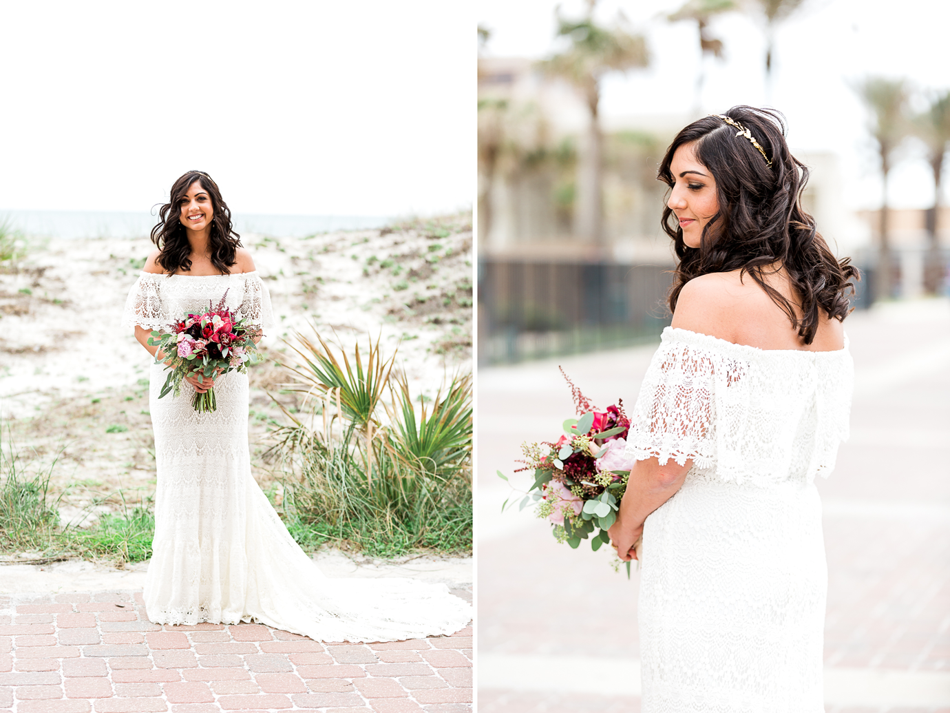 Daughter's of Simone wedding dress in jacksonville Beach wedding