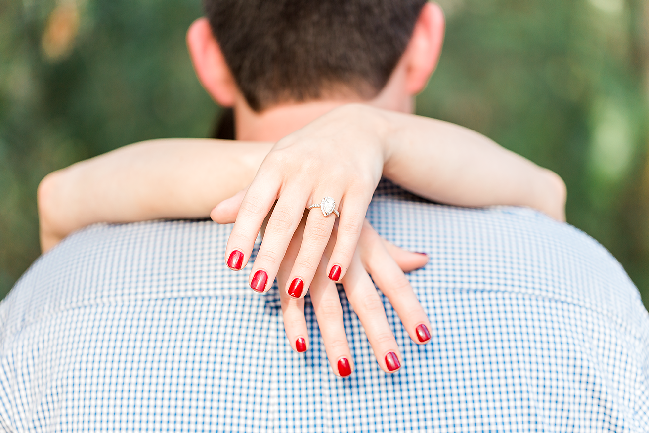 engagement ring detail shot