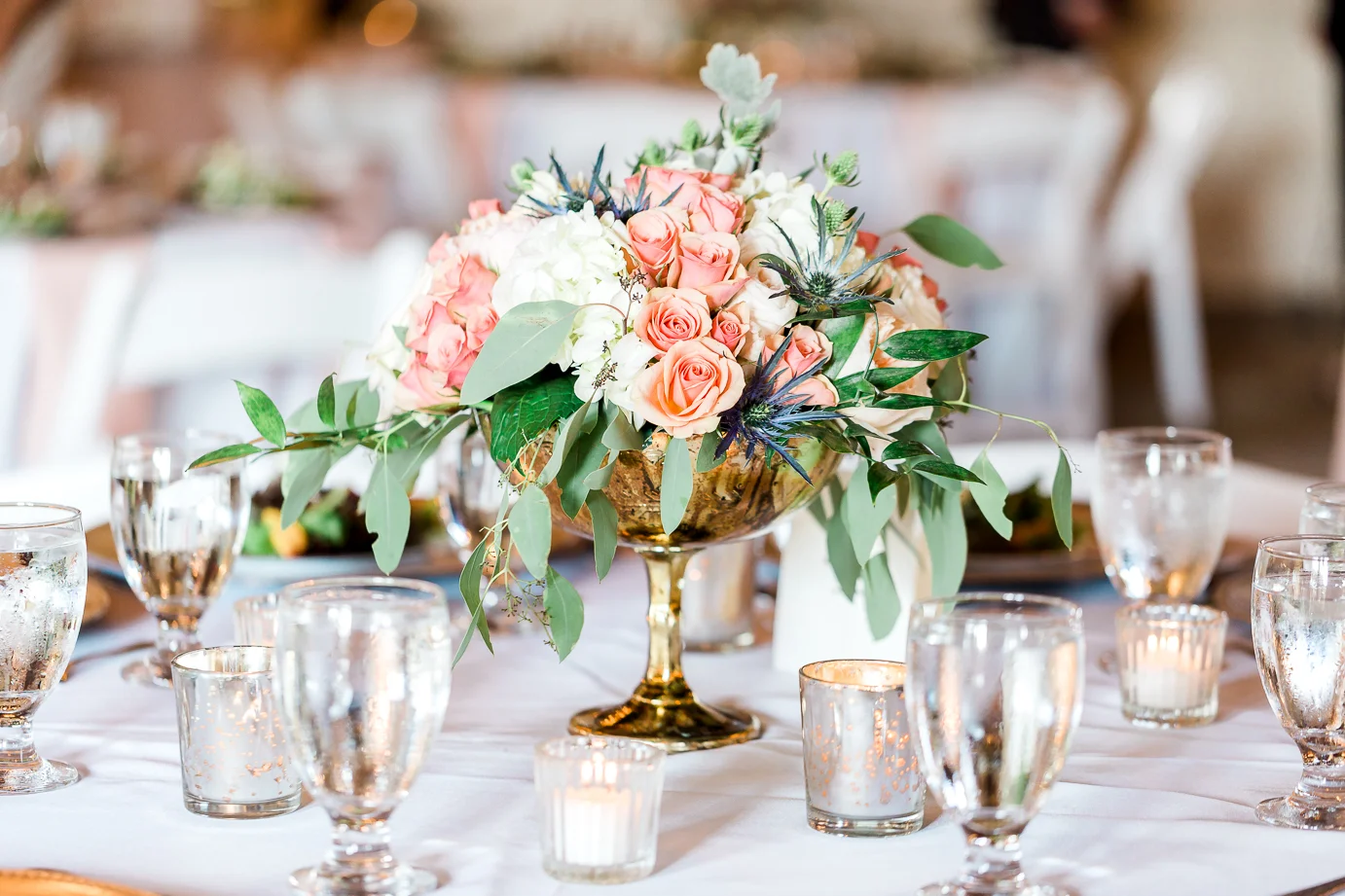 wedding table decor and flowers