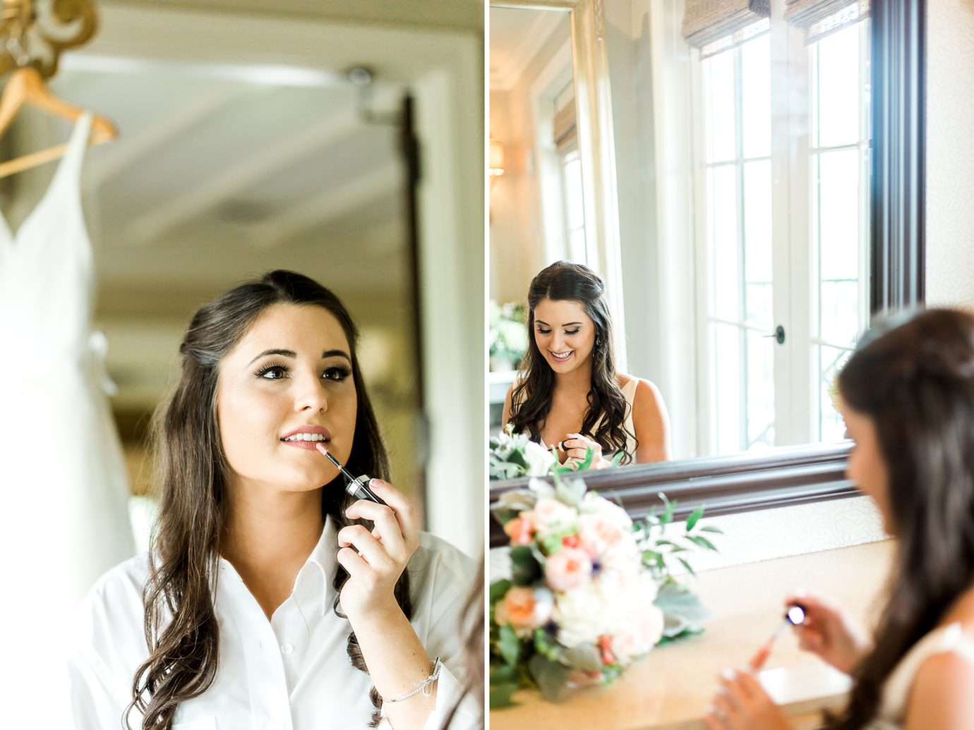 bride getting ready for her wedding
