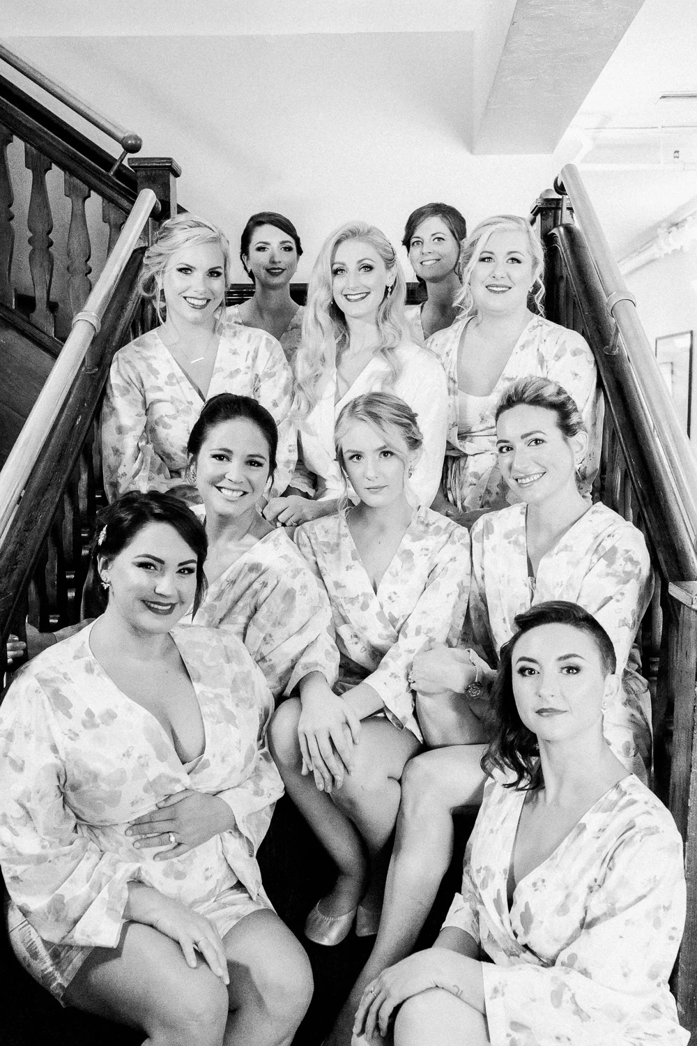 Bride and bridesmaids in Casa Marina wedding