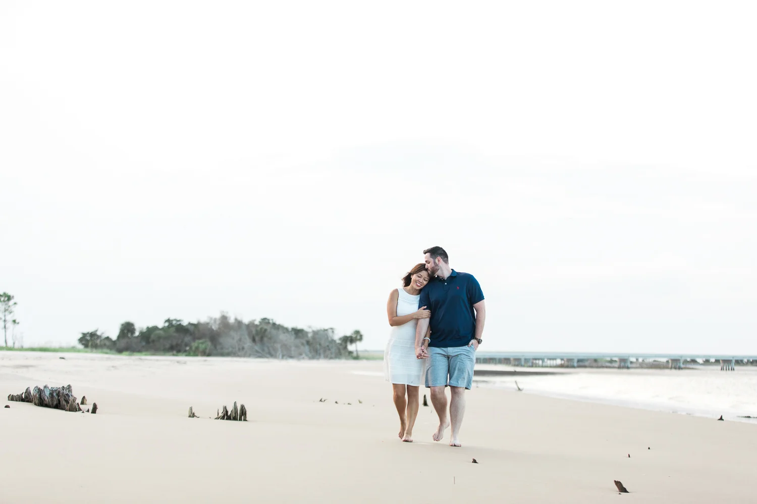 Big Talbot Island engagement session at the beach