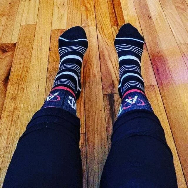 Mom's diggin her ATC sox!!! Get yours at www.amongthecompromised.com