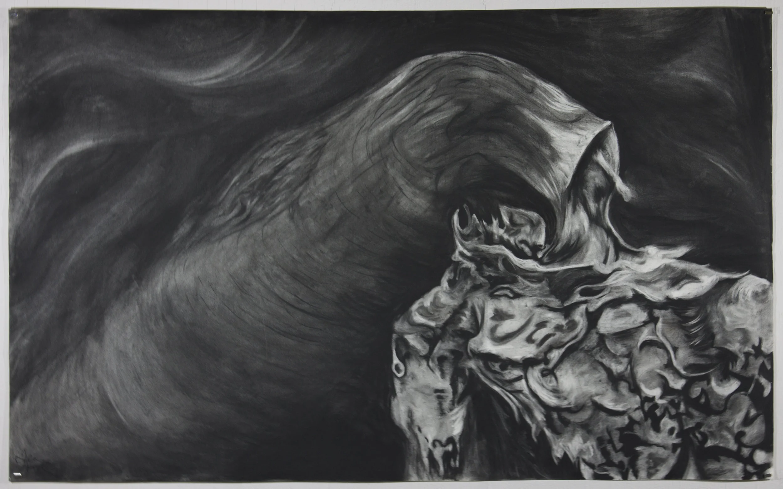 Series: Illegitimi Non Carborundum Charcoal on paper, 3’ x 4’ Drawing: Creative Invention, Fall 2018