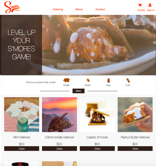 updated home page with filters 