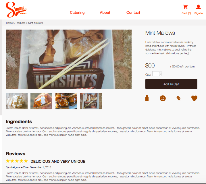 Updated product page