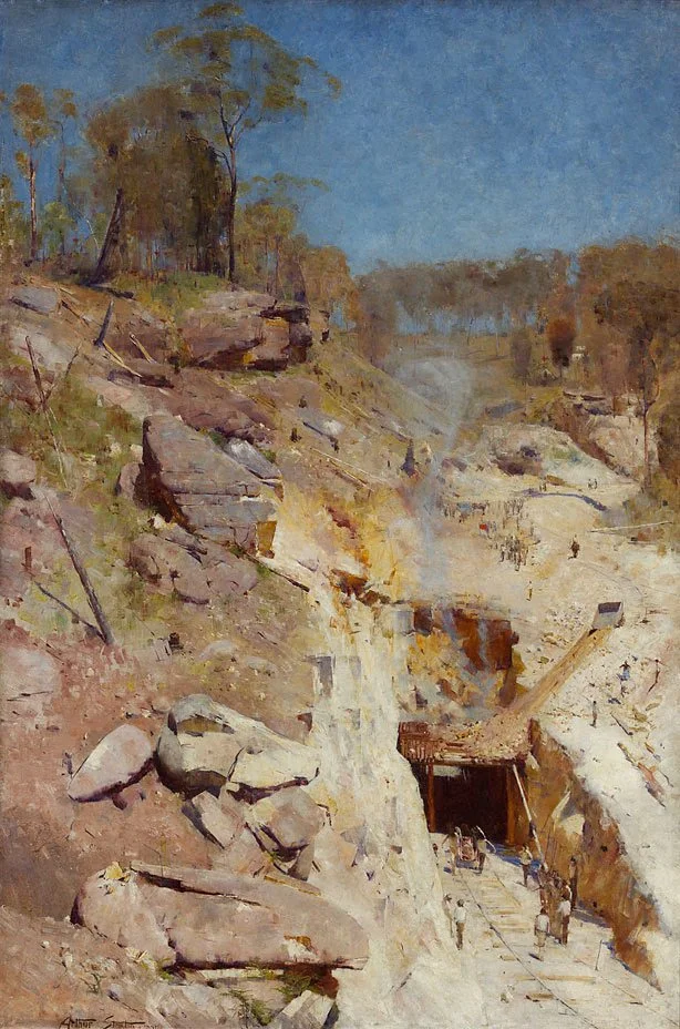 Fire's On by Arthur Streeton - collection of AGNSW