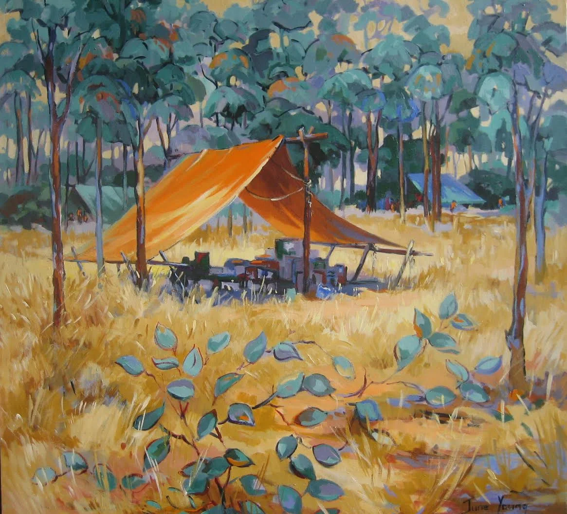 Sunlit Morning at the Musterers' Camp, Babbiloora