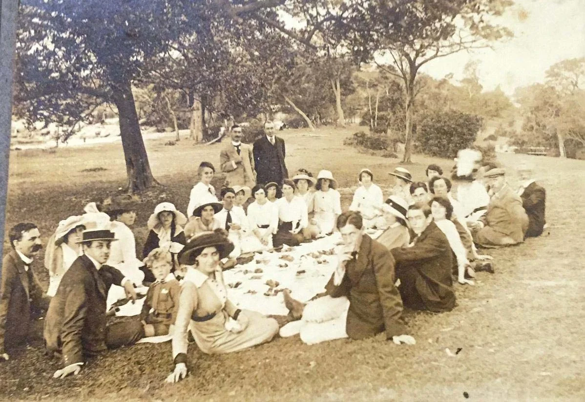 RAS students enjoying a picnic at Neilsen Park, March 1914
