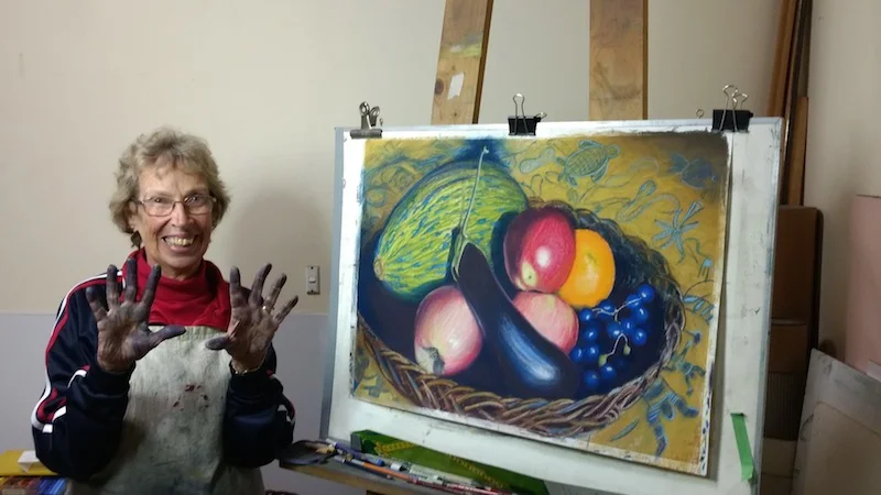 Thea with her still life