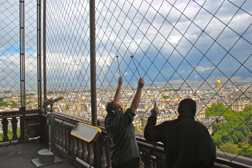Frank Palaia, Joseph Bertolozzi and Joe Popp recording the Eiffel Tower , 2016. 