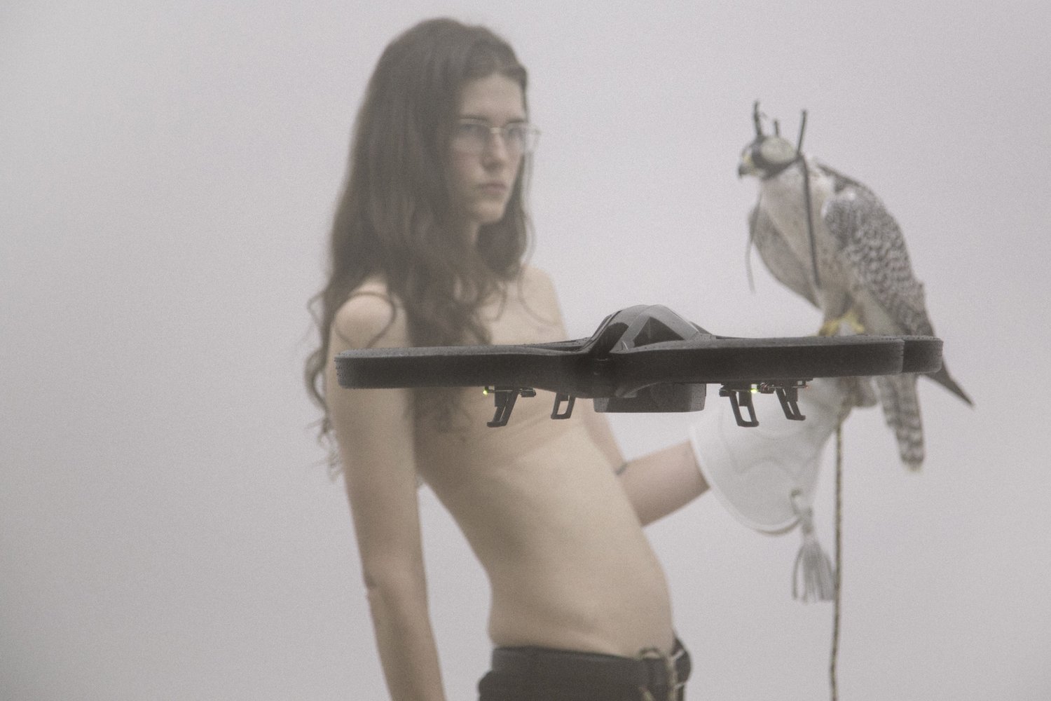 Eliza Douglas in Anne Imhof’s Angst II, 2016 performed at Hamburger Bahnhof, Berlin, 2016 Photo: Nadine Fraczkowski Courtesy: the artist, Isabella Bortolozzi Galerie, and Galerie Buchholz