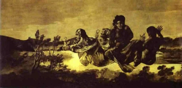 Goya: The Fates. Dylan: ‘As friends and other strangers from their Fates try to resign…’