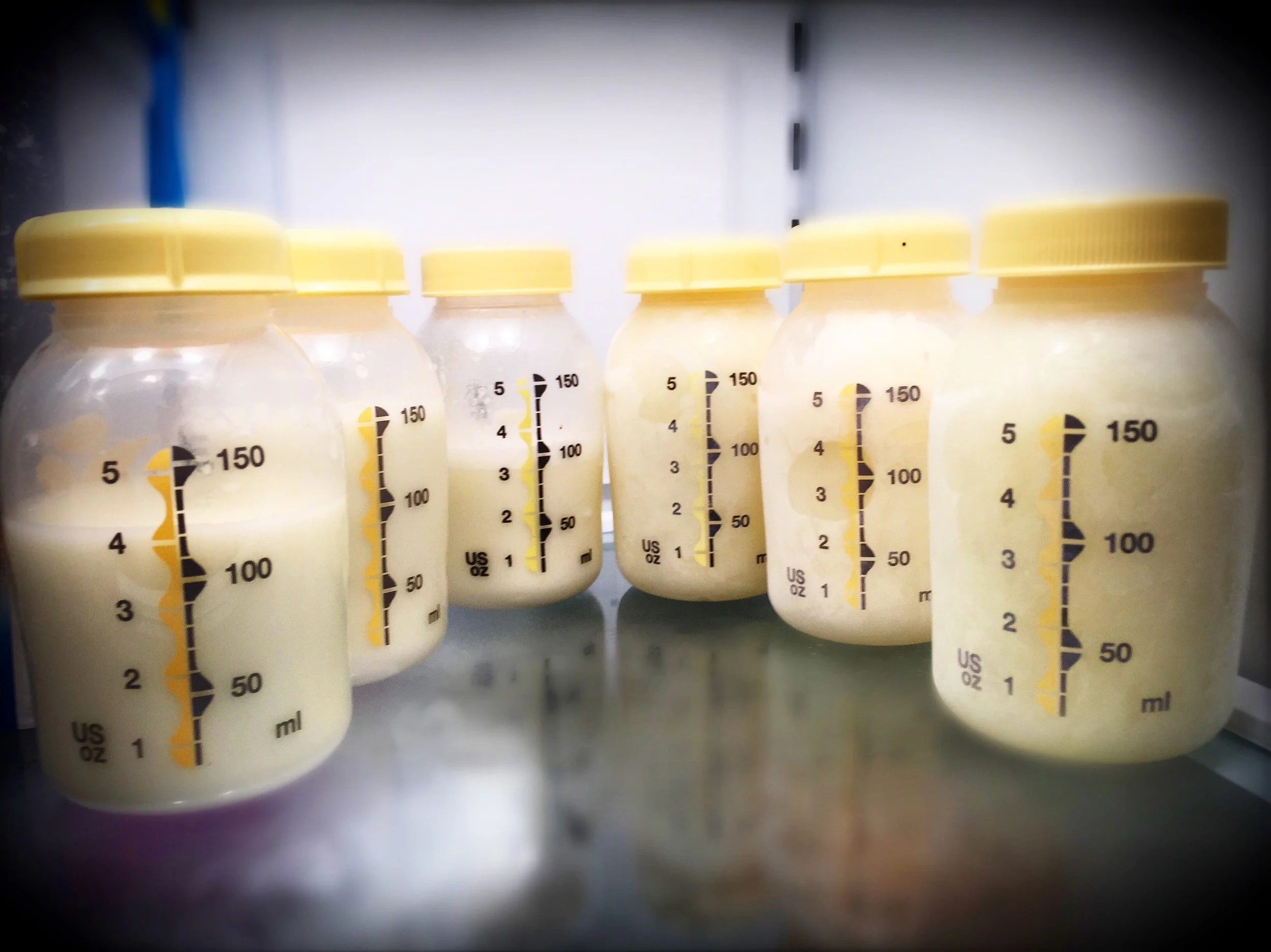 Armazenando leite materno