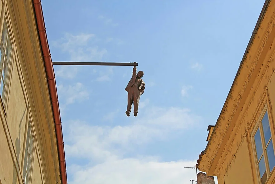 El hombre que cuelga, Praga, República Checa
