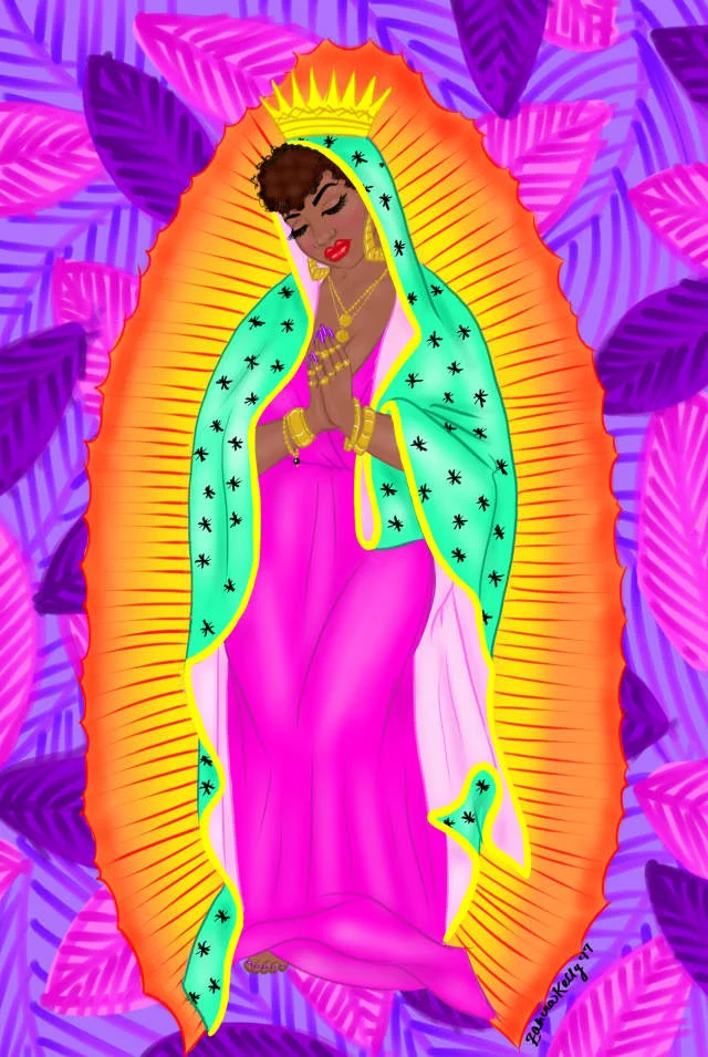 Virgen de Guadalupe reimaginada por Kelly