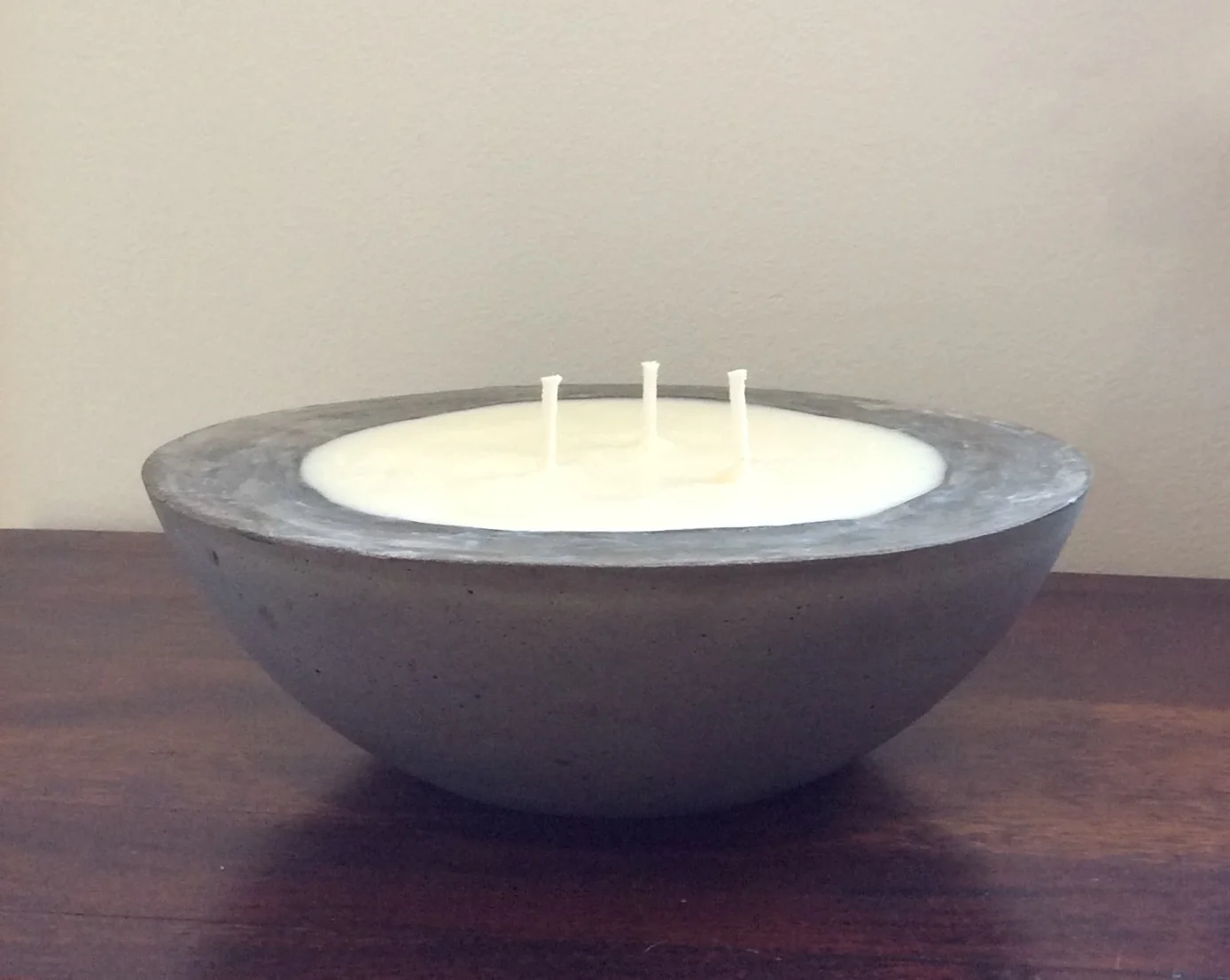 Large Concrete Soy Candle Handmade
