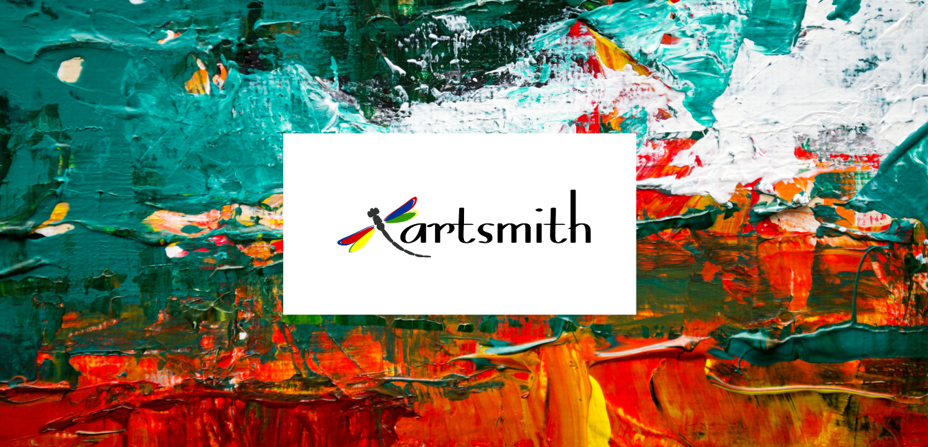 artsmith logo on paint background
