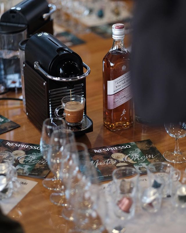 Nespresso Master Origin Ethiopia paired with Fresh Greek Cottage Cheese &amp; Whisky soaked Cranberries and Johnnie Walker Blenders&rsquo; batch Wine Cask Blend. // Nespresso // Yeme İ&ccedil;me İşleri // Bodrum Cup // #Nespresso #Masterorigin
