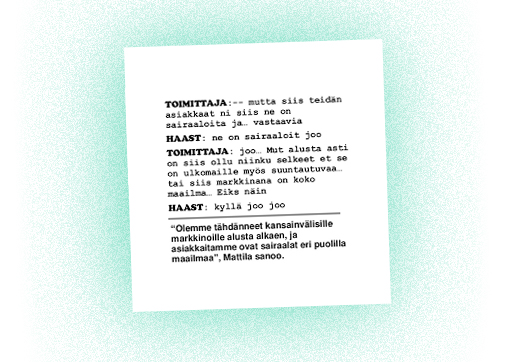 Sitaatteja on pakkokin muokata, jotta jutusta saa ymmärrettävän. Kuvassa esimerkki tuoreen väitöstutkimuksen aineistosta.