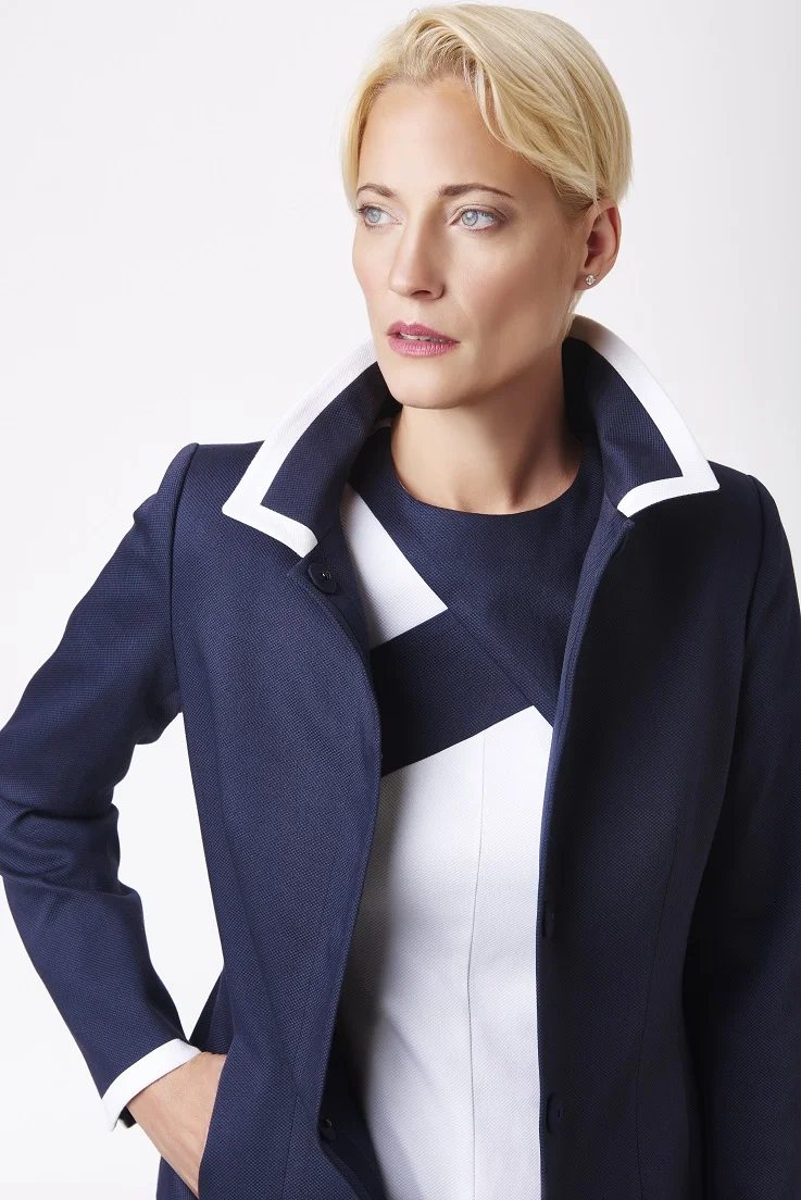 Navy and white pique dress and blazer, close shot.jpg