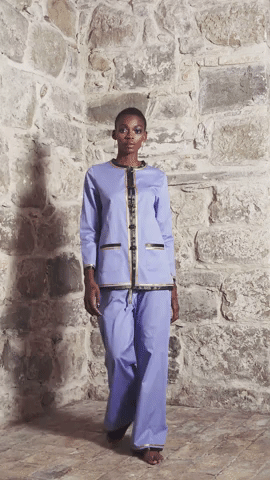 Blue Ribbon Tunic and Cotton Pants.gif