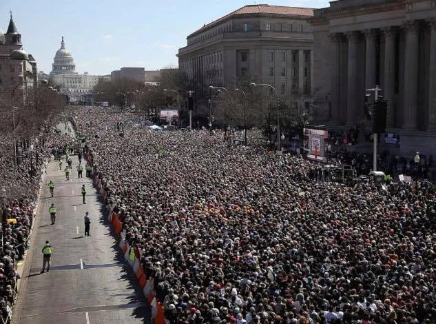 March for Our Lives at Washington DC. Photo from Michael Moore's Facebook page.