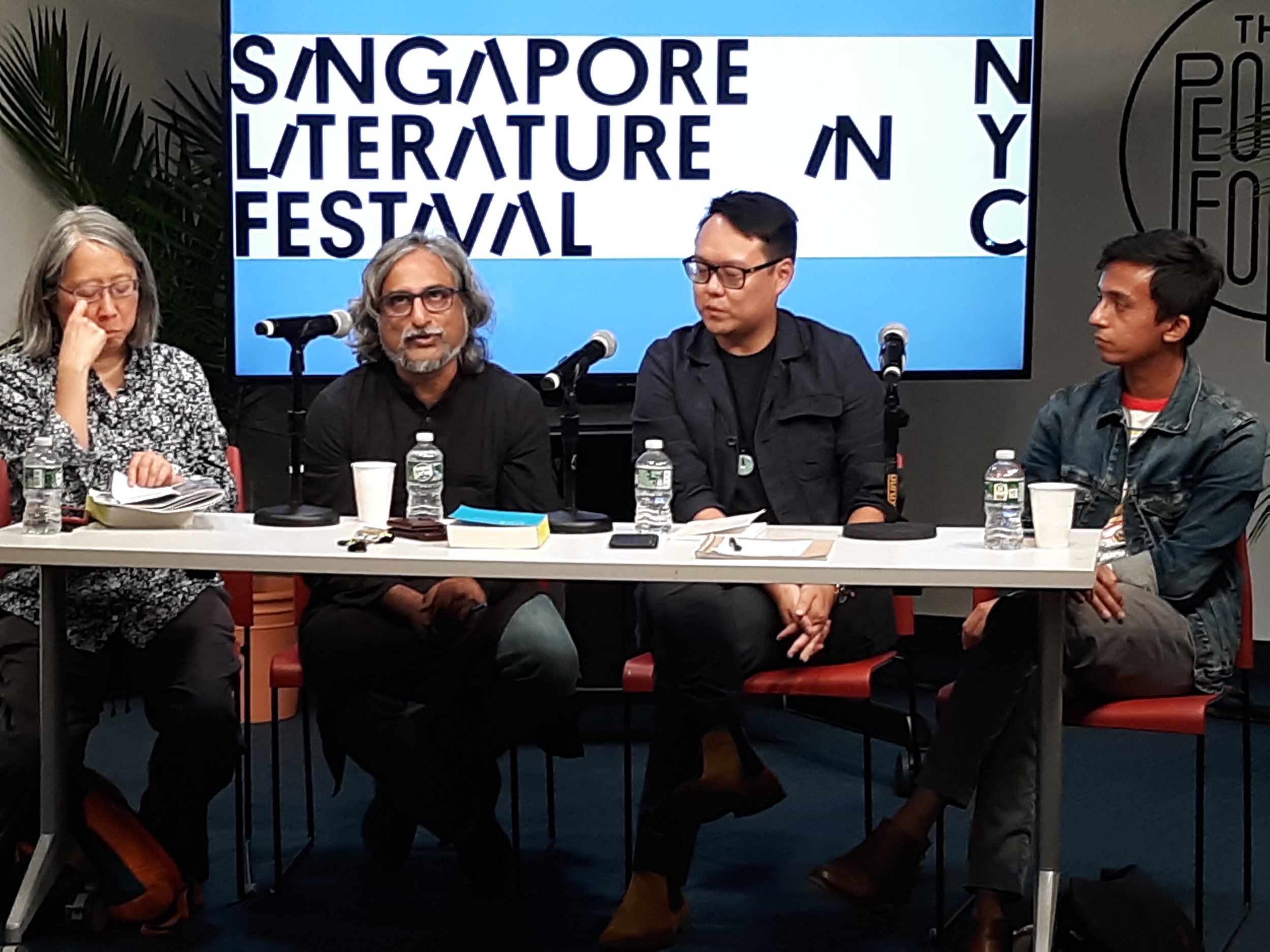 Dorothy Wang, Vivek Narayanan, Jay Gao, and Hamid Roslan at Re-envisioning the Epic.jpg