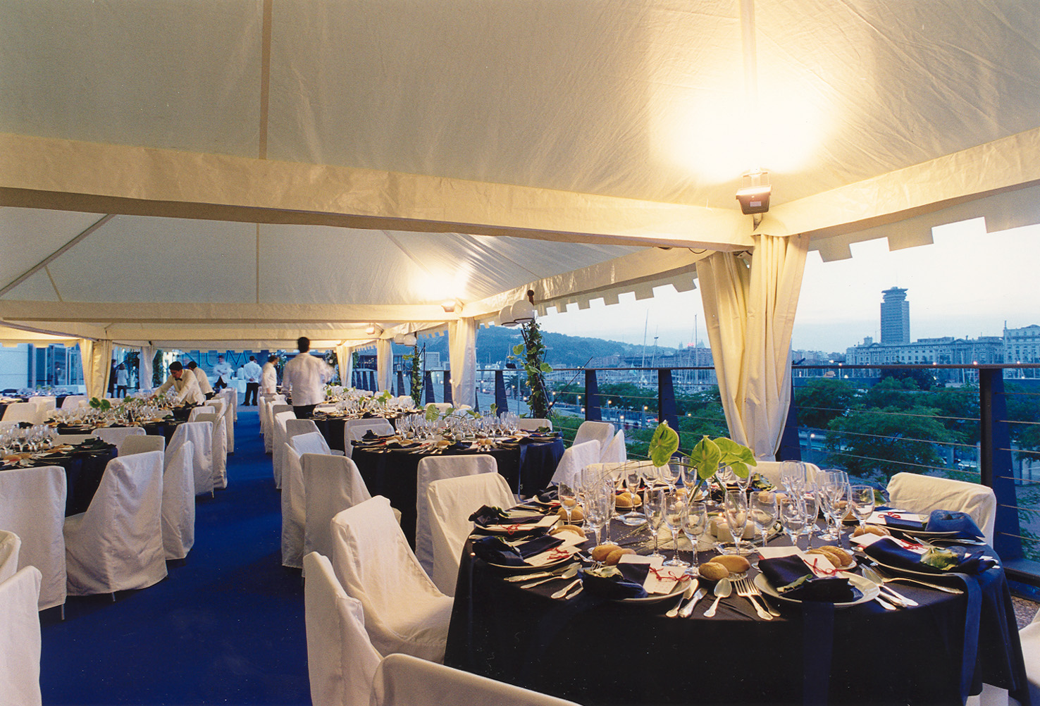 Evento en la terraza del Aquarium