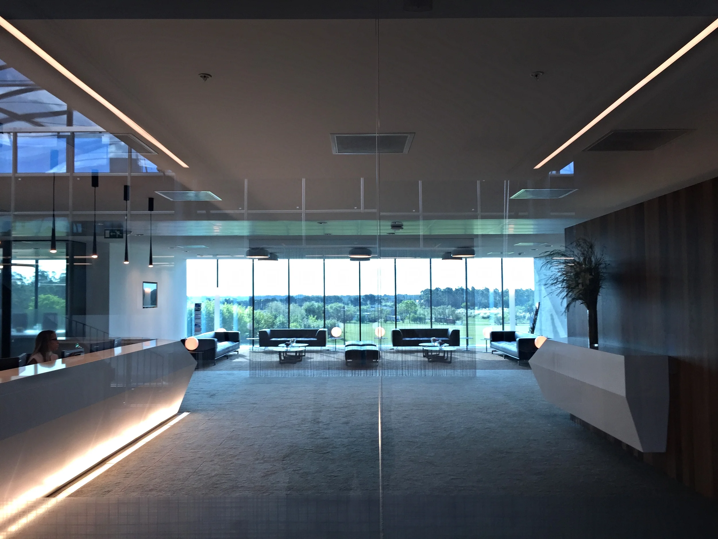 Reception Montevideo, Uruguay with sofas by Erik Jorgensen