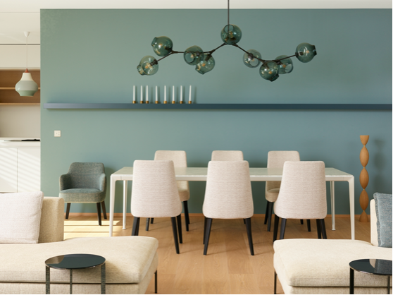B&B Italia table with Maxalto chairs