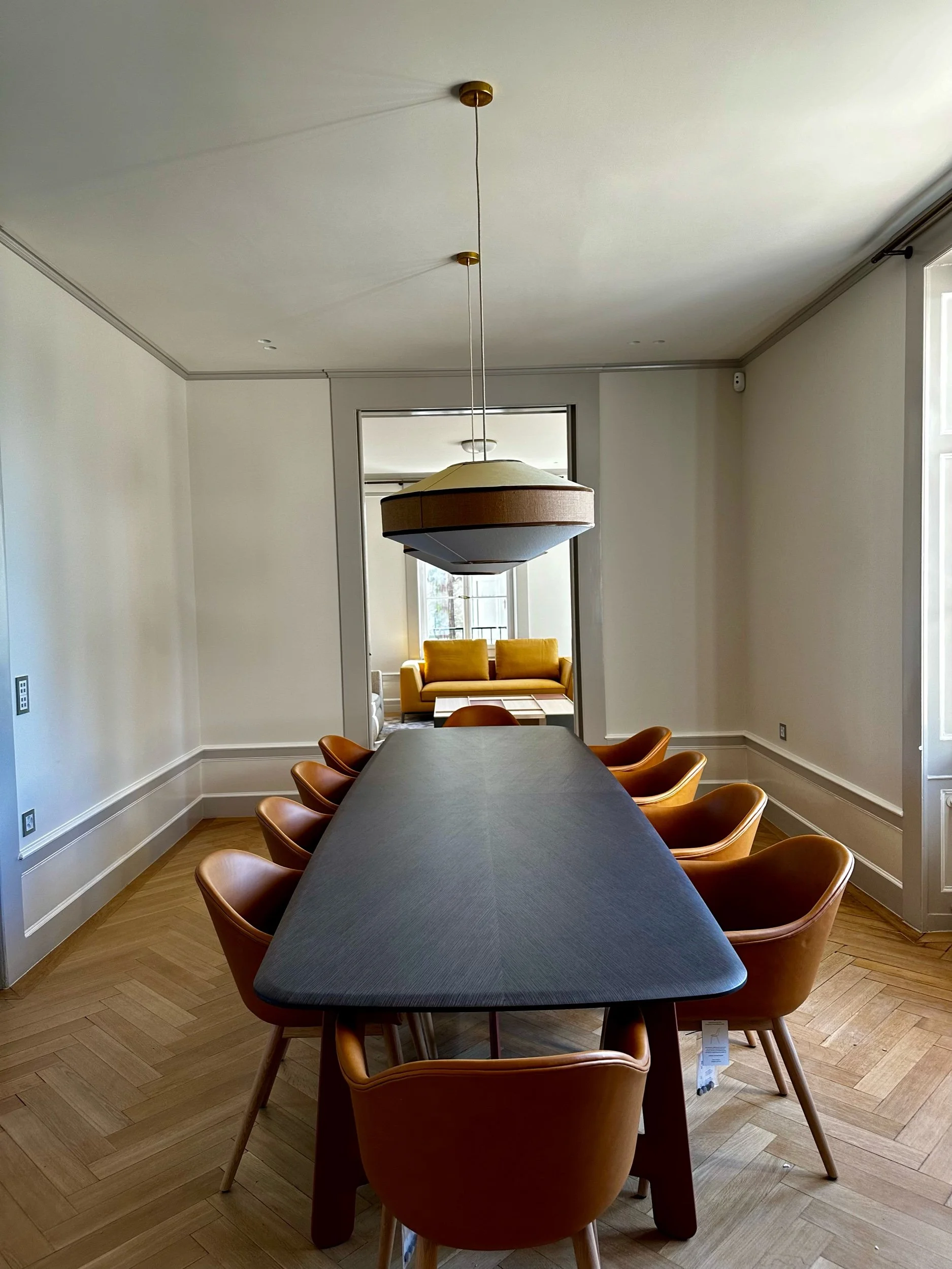 Alex table by B&B Italia and chairs from Audo