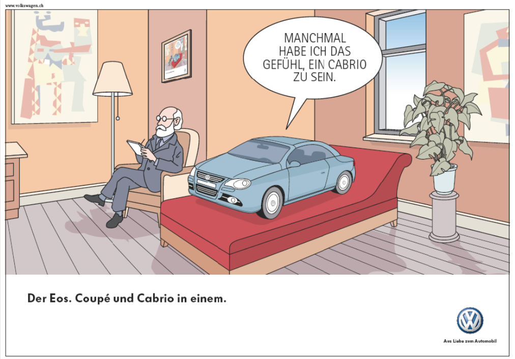 Das Inserat "Coupé und Caprio in einem"