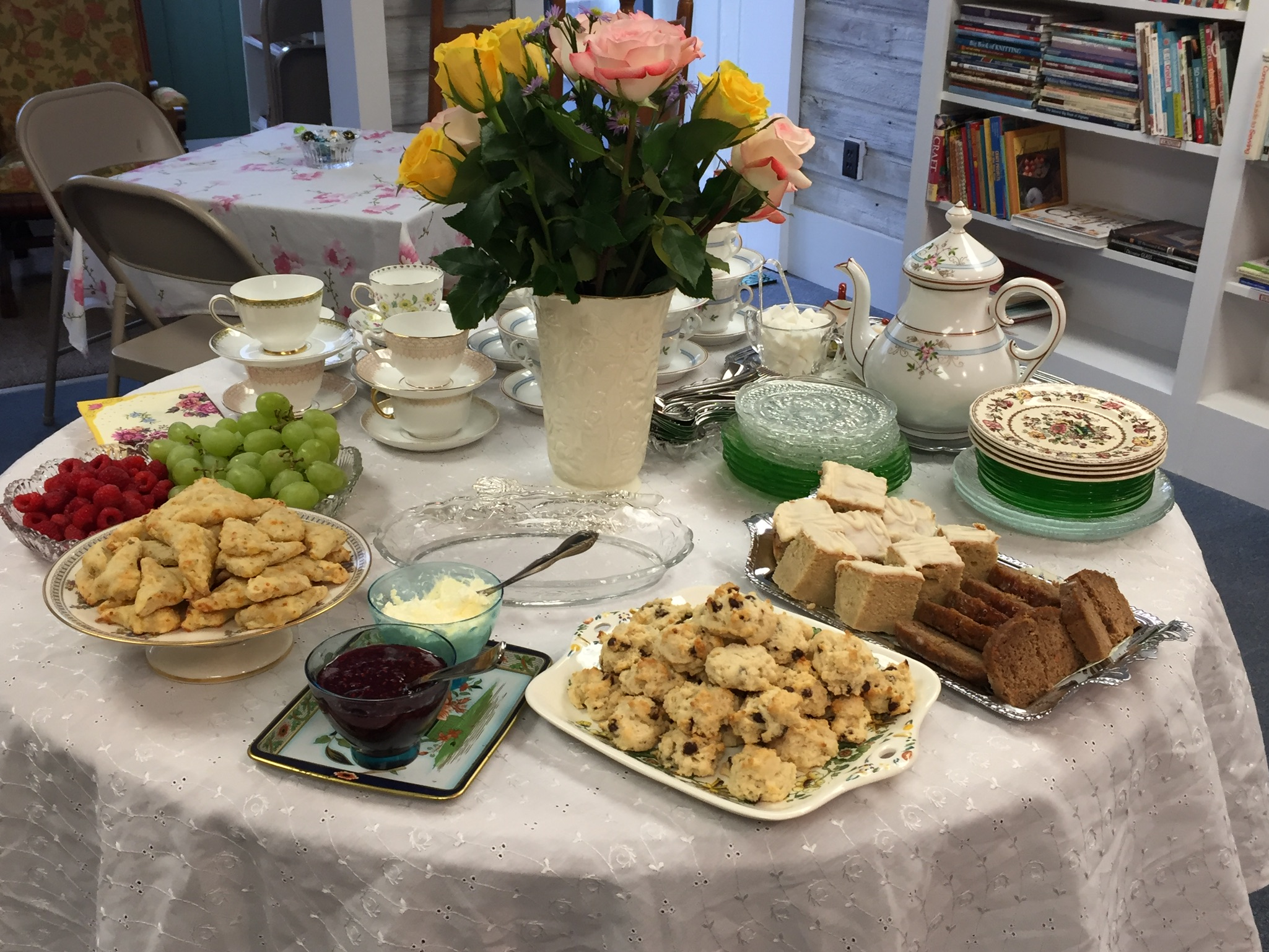 Tea and scones at our Victorian Tea Party.
