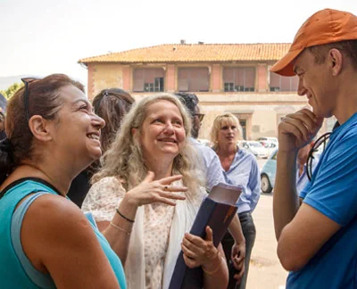 Wendy Blackstone (center), with Assistant Director Lisa DeFuso and Evan Oppenheimer
