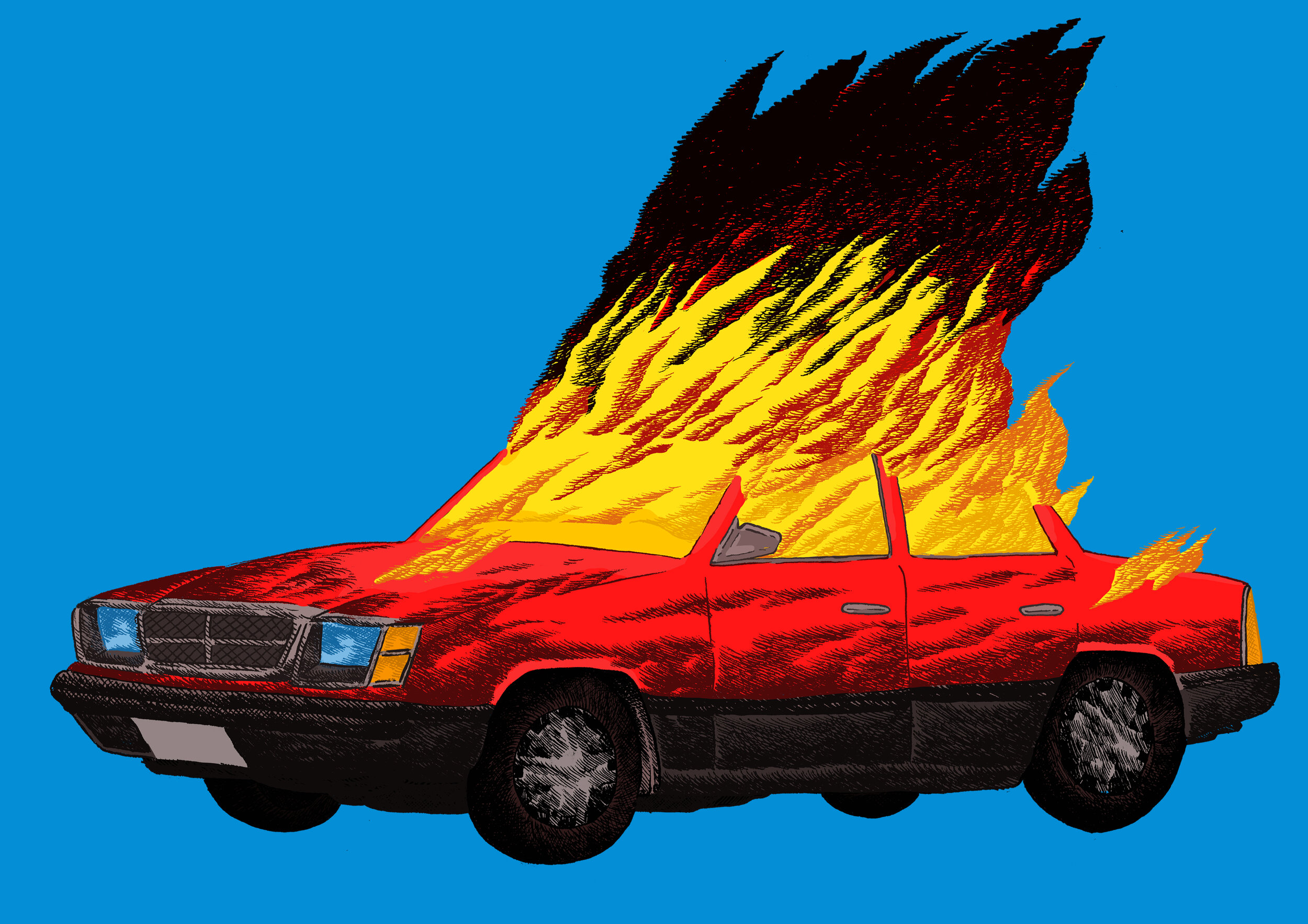 Burning Car