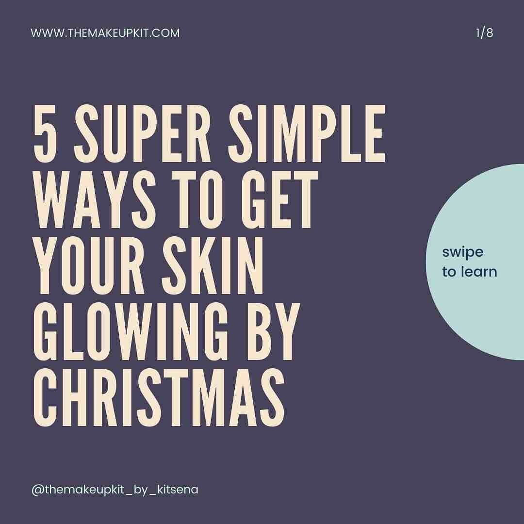 5 super simple ways to get your Christmas glow 
⠀⠀⠀⠀⠀⠀⠀⠀⠀
1. Start each morning with a warm glass of water and then drink a glass of water every hour til 8pm.
⠀⠀⠀⠀⠀⠀⠀⠀⠀
2. Splash cold water on your face 20 times daily.
⠀⠀⠀⠀⠀⠀⠀⠀⠀
3. Add exfoliation to