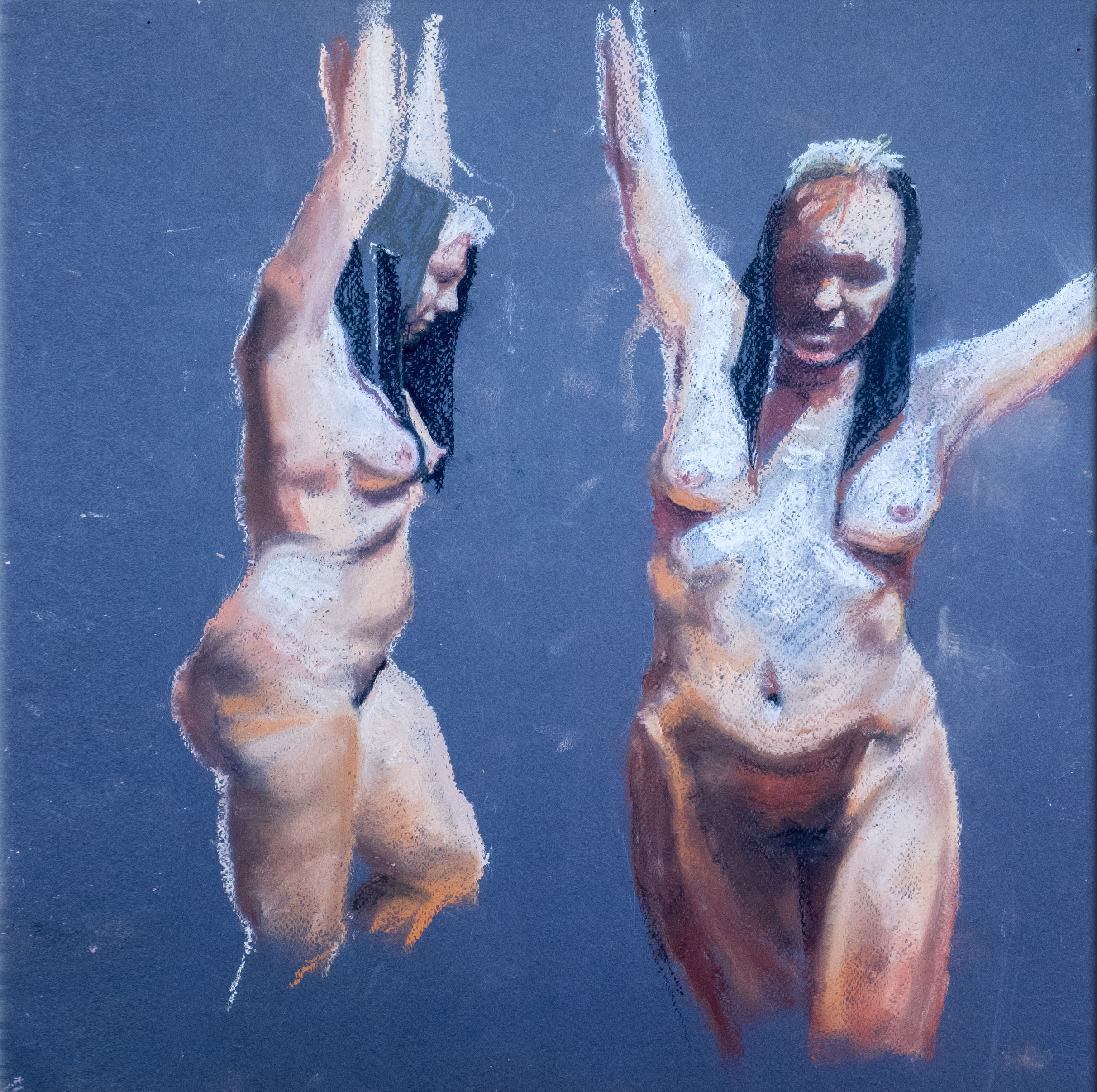 I produced hundreds of drawings that year: gritty uncompromising stuff, often done with a rubber through graphite scribble, to avoid the taint of making a mark, on occasion working entirely through the drawing paper and having to patch it from the back. This seemed very authentic to me at the time.Since then, I have attended many life drawing sessions, and for several years I taught life drawing to students and adults. A humane pursuit, I have always thought, a contemplative thing.